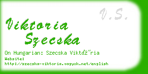 viktoria szecska business card
